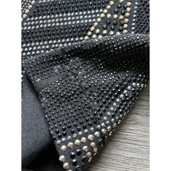 Fate Bejewelled Rhinestone Skirt Women’s Size Mini Sparkle Gold Black Party - Picture 7 of 11